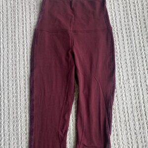 Maroon Lululemon Capri Leggings